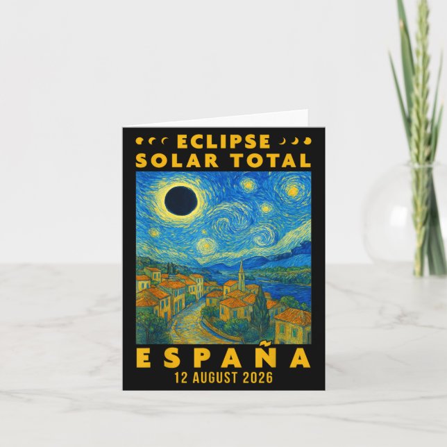 Carte Éclipse solaire totale Espagne 2026  (Devant)