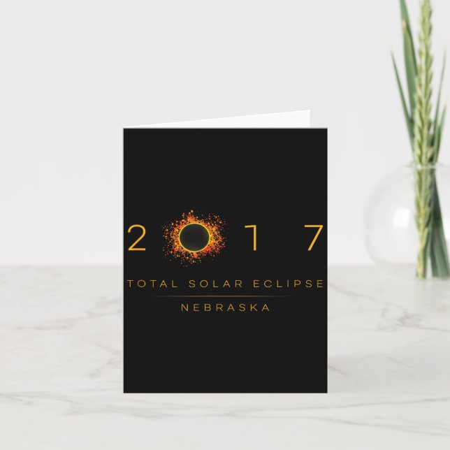 Carte Éclipse solaire totale Nebraska 2017 Design (Devant)