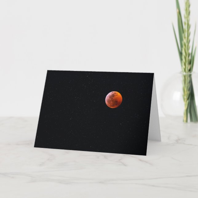 Carte Éclipse totale de Lune de sang | Big Island Hawaï (Devant)