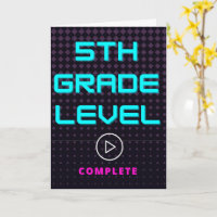 École de 5e année Gamer Girl Greeting