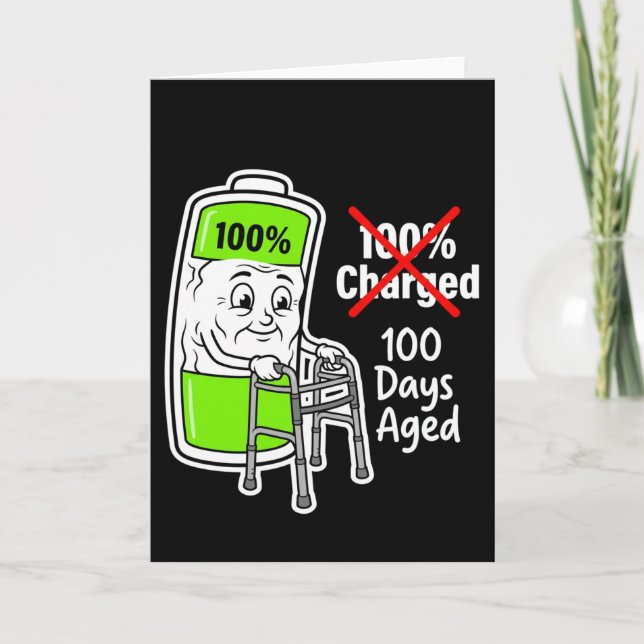 Carte École de batterie drôle âgée de 100 jours (Devant)