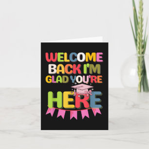 Carte École drôle Bienvenue Je suis ravi que vous soyez 