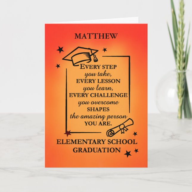 Carte École élémentaire Personnaliser l'inspiration des  (Devant)