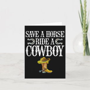 Carte Économisez Une Promenade À Cheval Sur Un Cowboy