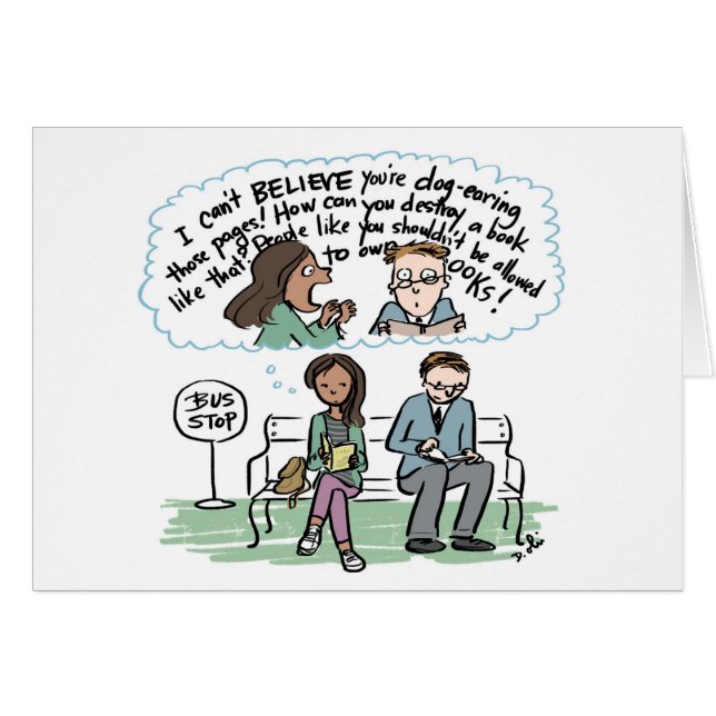 Carte écornée d'horreur de page pour des amoureux (Devant horizontal)