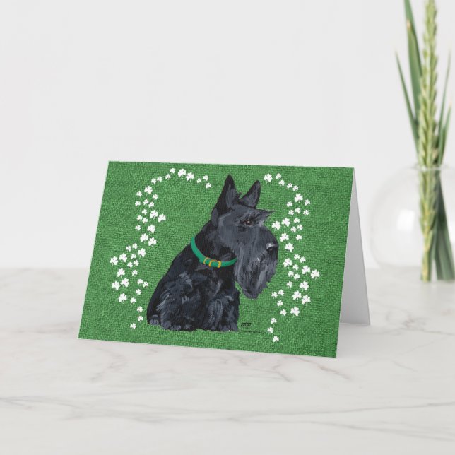 Carte écossais Terrier Jour de la Saint Patrick (Devant)