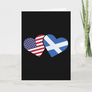Carte Écosse Drapeau États-Unis T Shirt Cœur Écossais Am
