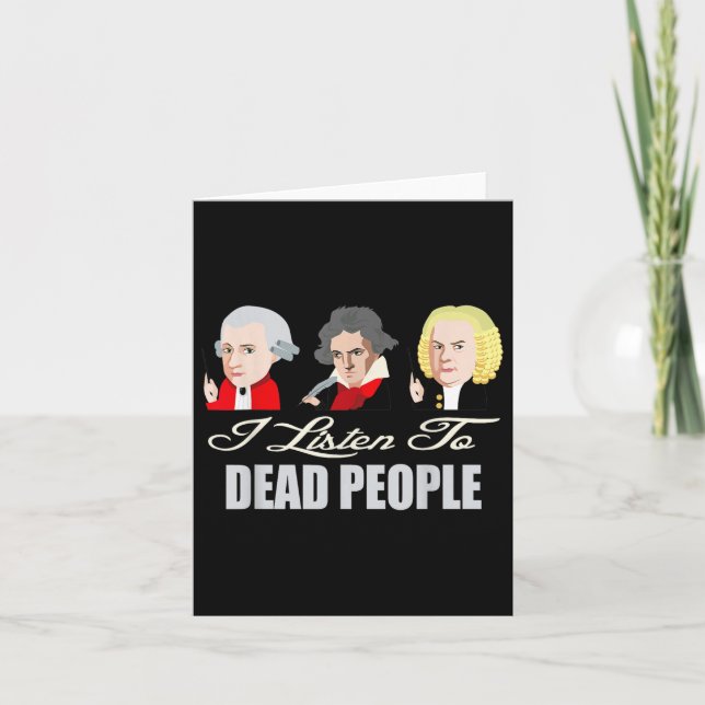 Carte Écouter des personnes mortes musique clicale Mozar (Devant)