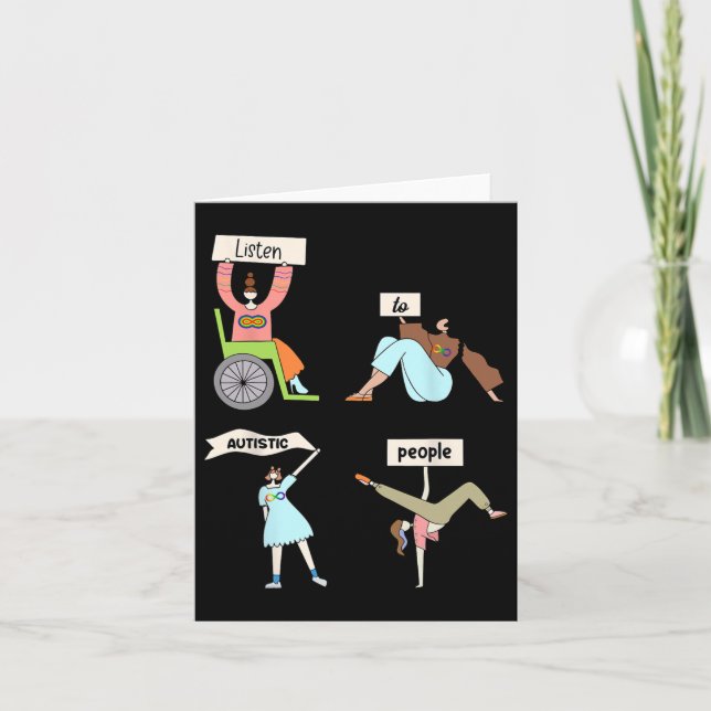 Carte Écouter Les Autistes Neurodiversité Autisme Aw (Devant)