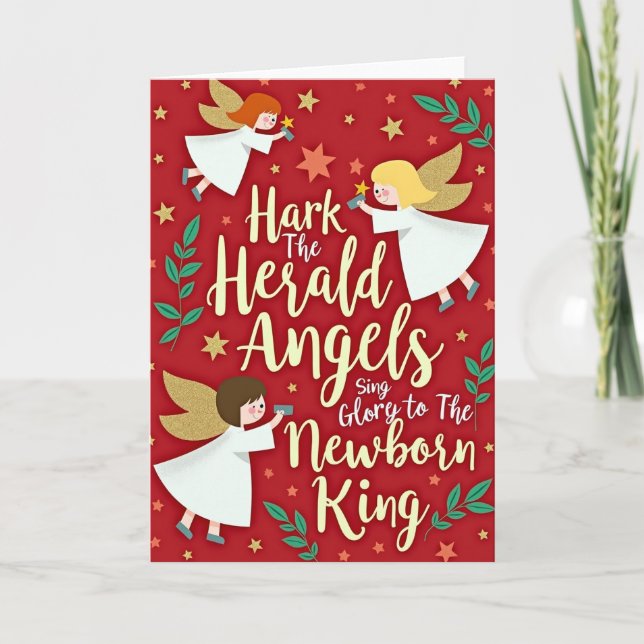 Carte Écoutez les anges de la gloire chanter (Devant)