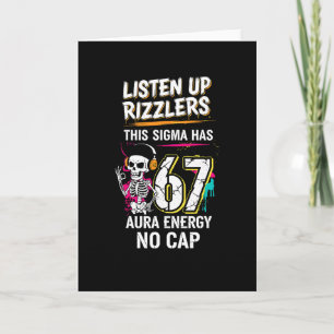 Carte Écoutez les Rizzlers Ce Sigma a 67 Énergie d'Aura 
