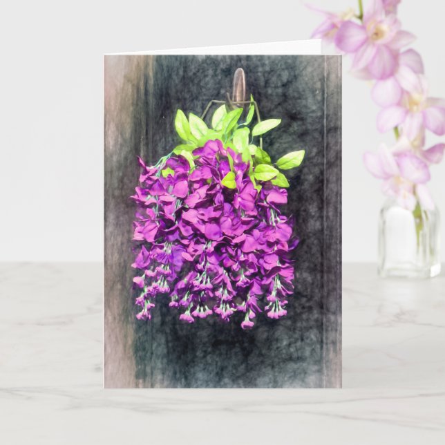 Carte Écran de porte fleurie (Orchidée)