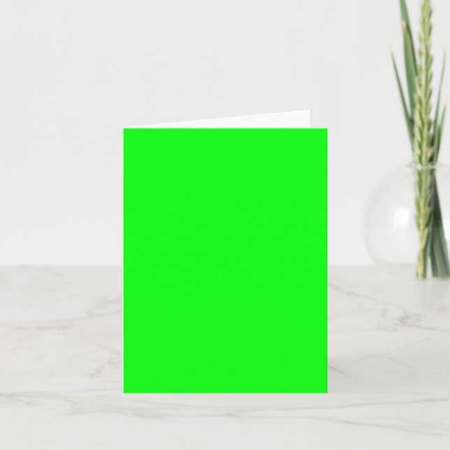 Carte écran vert néon, accueil cool solide lumineux (Devant)