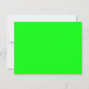 Carte Écran vert néon moderne brillant solide cool simpl