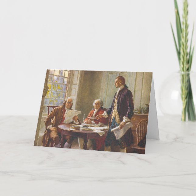 Carte Écrire La Déclaration D'Indépendance (Devant)