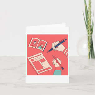 Carte Ecriture Colorful Art numérique expressif Illustra