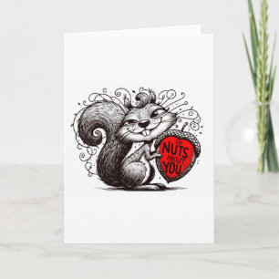 Carte Écureuil d'amour