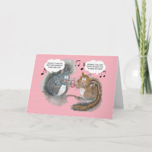 Carte Écureuil d'aquarelle et Chipmunk personnalisés