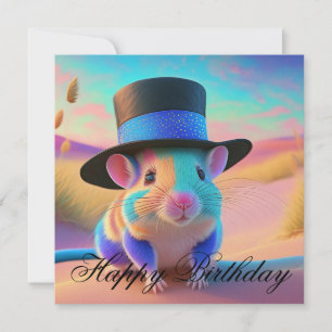 Carte Écureuil de campagne Souris Joyeux anniversaire