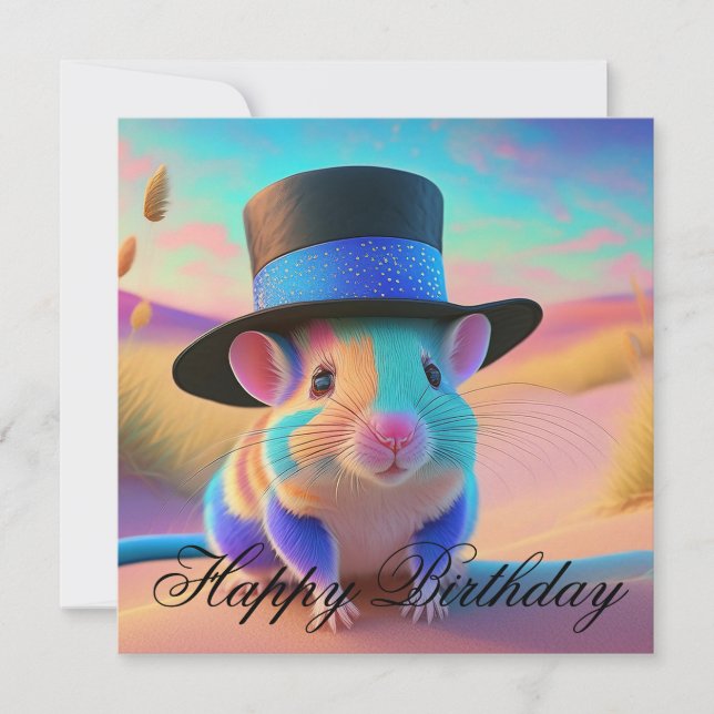 Carte Écureuil de campagne Souris Joyeux anniversaire (Devant)