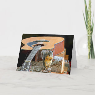 Carte Écureuil et guitare