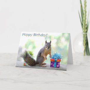Carte Écureuil Joyeux Anniversaire !