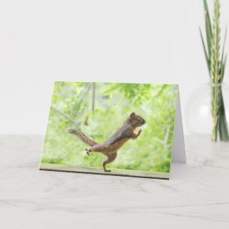Carte Écureuil mignon Qui Fait Tai Chi