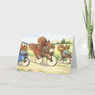 Carte Écureuils à vélo