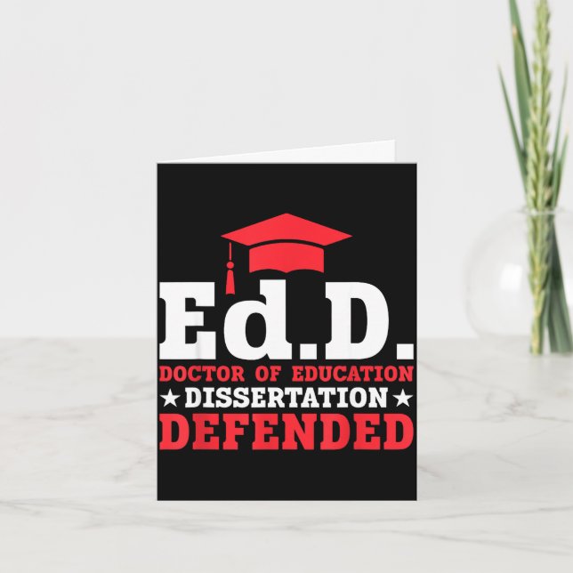 Carte Edd docteur en éducation dissertation soutenue edd (Devant)