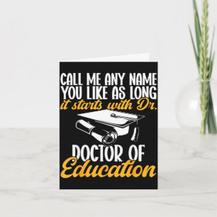 Carte Edd doctorat graduation docteur en éducation