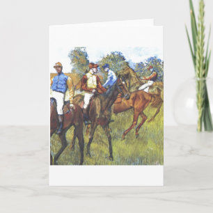 Carte Edgar Degas - Chevaux de course Jockey Trees Rennp