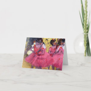 Carte Edgar Degas - danseurs dans le rose entre les