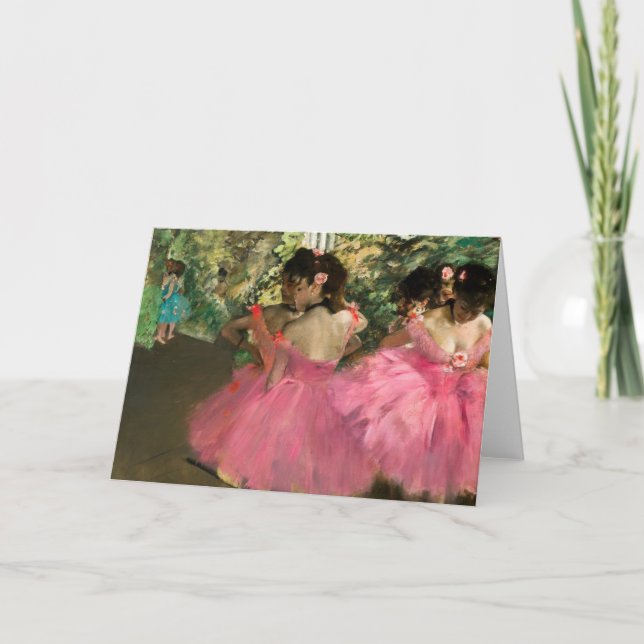 Carte Edgar Degas - Danseuses en rose (Devant)