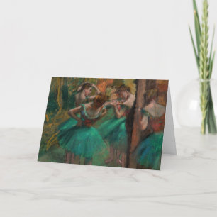 Carte Edgar Degas - Danseuses, rose et vert