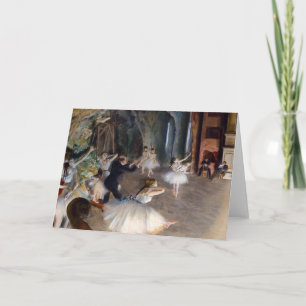 Carte Edgar Degas - La répétition du ballet sur scène