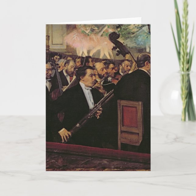 Carte Edgar Degas | l'orchestre d'opéra, c.1870 (Devant)