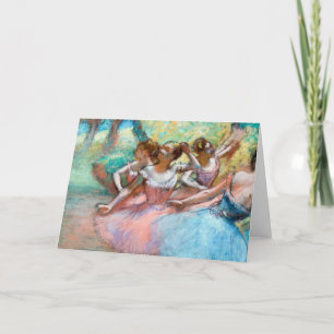 Carte Edgar Degas - Quatre ballerines sur scène