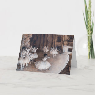 Carte Edgar Degas - Répétition de ballet sur scène