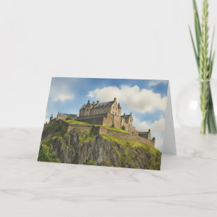 Carte Edimbourg Castle Scotland Watercolor