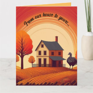 Carte Editable De Notre Maison À Votre Thanksgiving