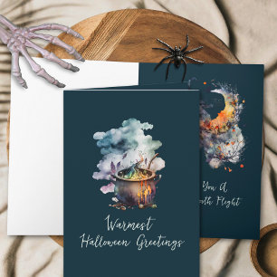 Carte Editable Funny sorcier Casquette Cauldron Éffrayan