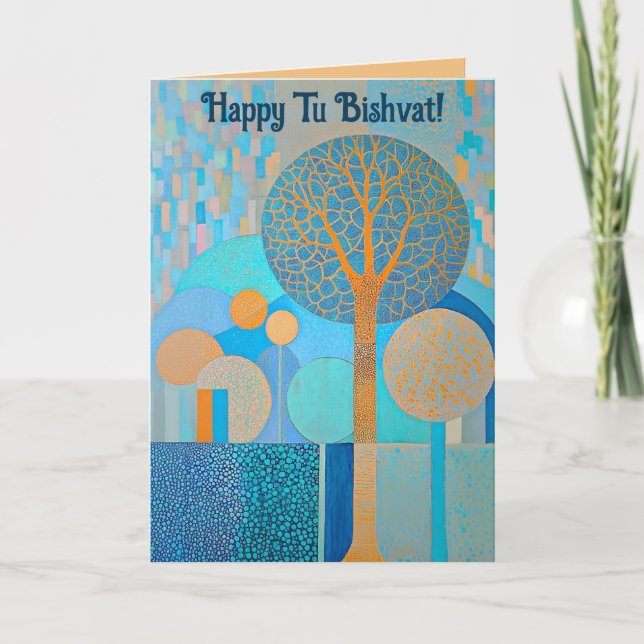 Carte Editable Happy Tu Bishvat (Devant)
