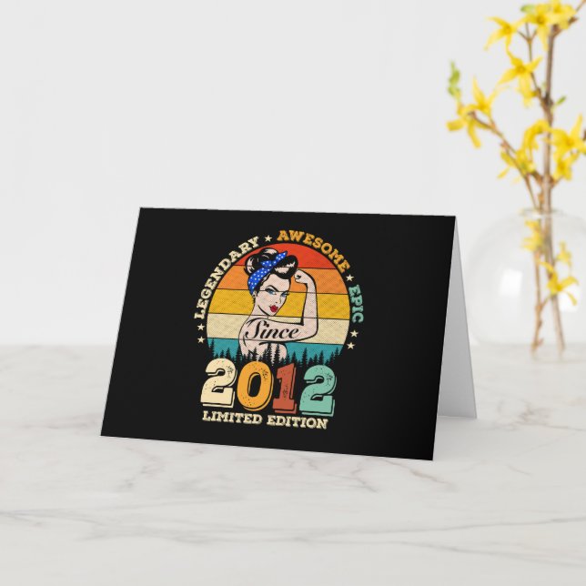 Carte Édition limitée 2012 Cadeau d'anniversaire pour fi (Fleur jaune)