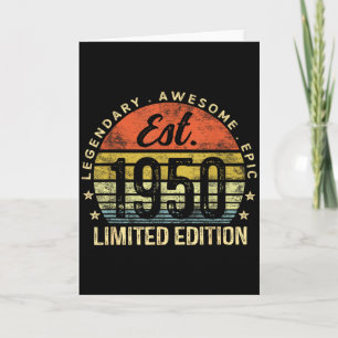 Carte Édition limitée 75e anniversaire Est 1950 Vintage
