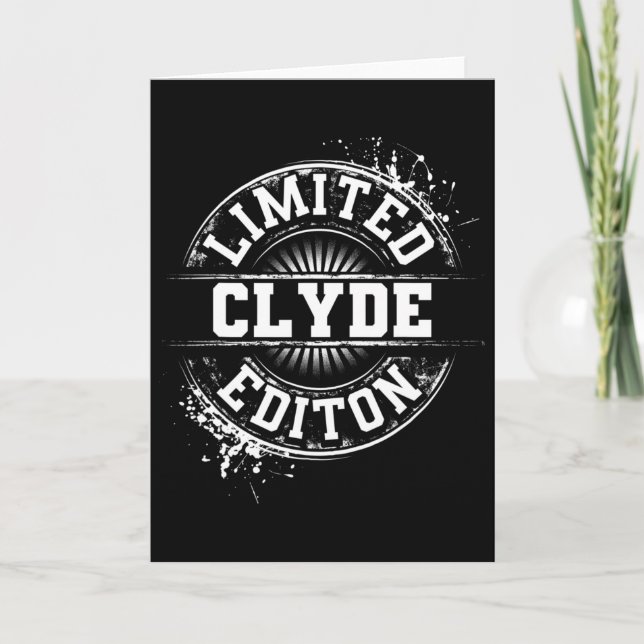 Carte Édition limitée Clyde Blague Nom Personnalisé Drôl (Devant)