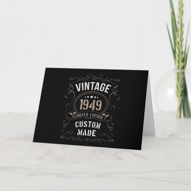 Carte Édition limitée vintage 1949 sur mesure (Devant)
