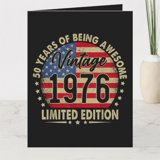Carte Édition limitée Vintage 1976 50 ans  (Devant)