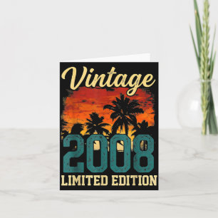 Carte Édition limitée Vintage 2008 18e anniversaire 18 a