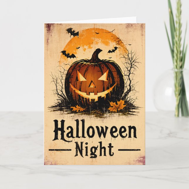 Carte Édition spéciale graphique Halloween – Thème année (Devant)