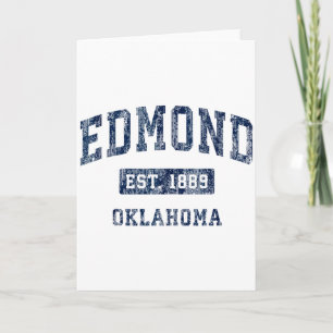 Carte Edmond Oklahoma Ok Vintage Sports Desi Établi
